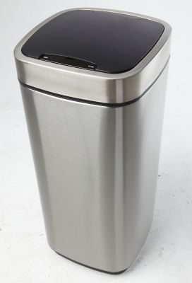 poubelle a ouverture automatique coloris gris 30 l komodo castorama