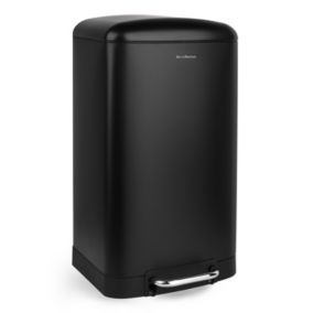 Poubelle à pédale 30L, black edition - 705