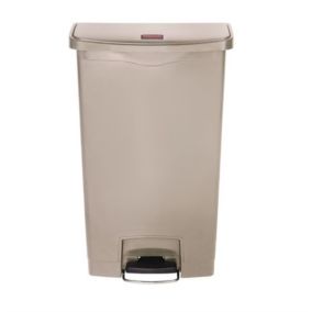 Poubelle à Pédale Frontale Slim Beige 68L - Rubbermaid