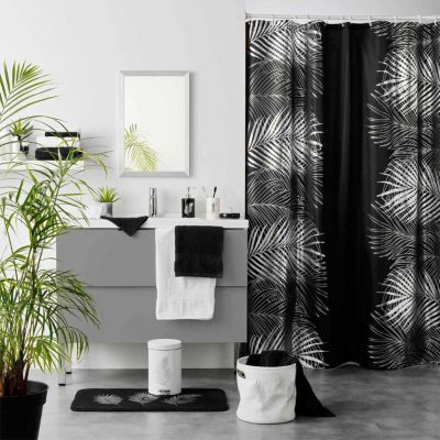 Poubelle à Pédale Imprimée "Orbella" 3L Noir & Argent