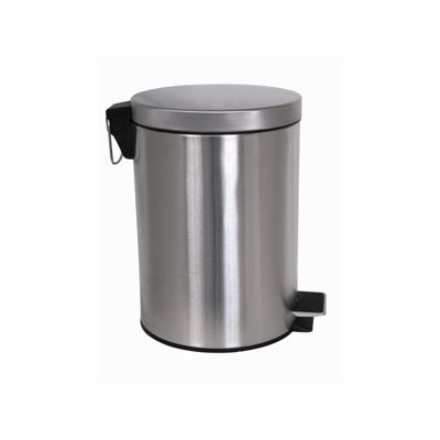 Poubelle à  pédale Inox 12L Gris MSV
