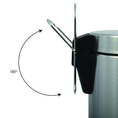 Poubelle à  pédale Inox 12L Gris MSV
