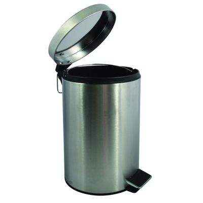 Poubelle à  pédale Inox 12L Gris MSV