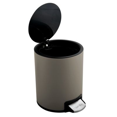 Poubelle à  pédale Inox RIKU 3L Taupe mat Spirella
