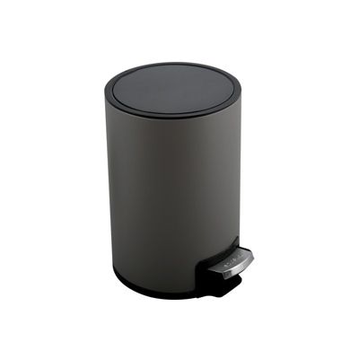 Poubelle à  pédale Inox RIKU 5L Gris mat Spirella