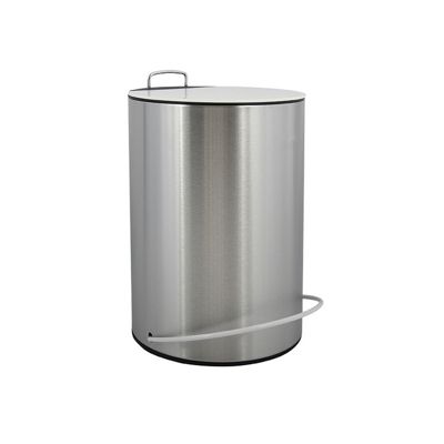 Poubelle à  pédale Inox UNNA 5L Acier  Blanc MSV