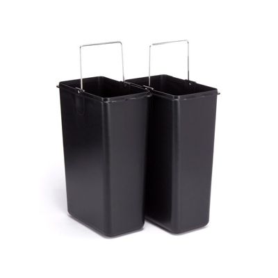 Poubelle à  pédale Tri sélectif Inox 2 bacs 8L MSV