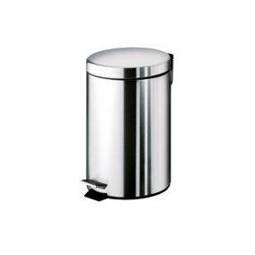 Poubelle À pedale ronde en acier inox 3l