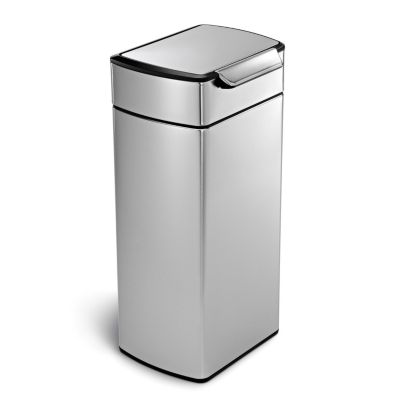 Poubelle rectangulaire à Touch Bar Simplehuman 30L en acier brossé