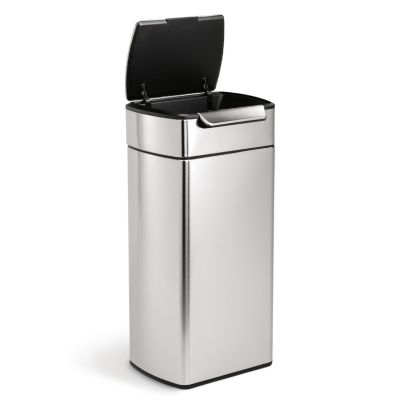 Poubelle rectangulaire à Touch Bar Simplehuman 30L en acier brossé