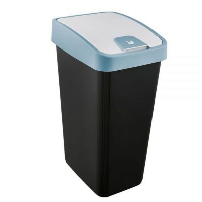Poubelle Rectangulaire à couvercle basculant 45 litres - Bleu