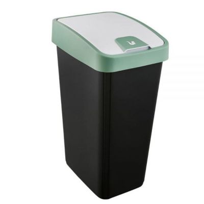 Poubelle Rectangulaire à couvercle basculant 45 litres - Vert