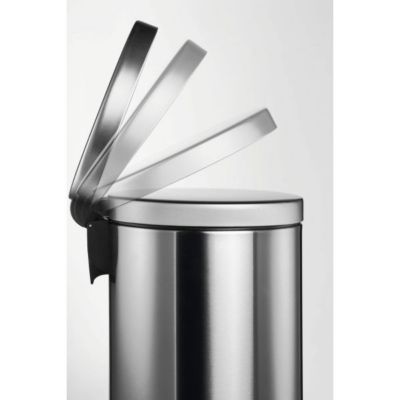 Poubelle ronde à pédale en acier inoxydable 12 litres