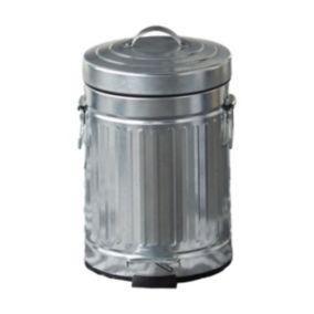Poubelle salle de bain à pédale 3L en métal 17x17x30