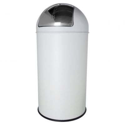 Poubelle the dome avec clapet "push" 50 litres - Blanc