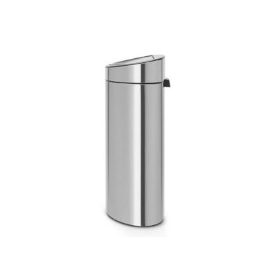 Poubelle Touch Bin - BRABANTIA - 40L - Acier mat - Seau intérieur plastique - Adulte