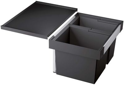 Poubelle tri sélectif 19l et 30l gris Blanco 521471