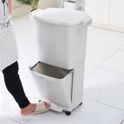 Poubelle tri sélectif avec roulettes VALORIS 45L