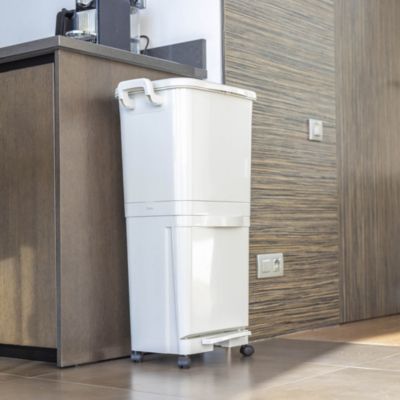 Poubelle tri sélectif avec roulettes VALORIS 45L