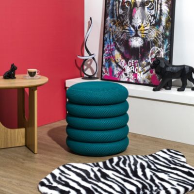 Pouf de bureau coloré et design
