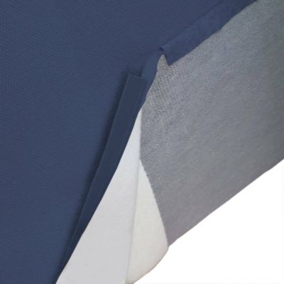 Pouf Antonella, Pouf de salon, Fauteuil relaxant en tissu rembourré, 100% Made in Italy, 100x70h43 cm, Bleu