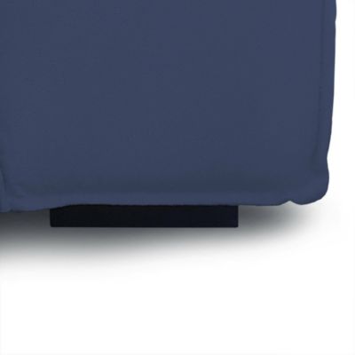 Pouf Antonella, Pouf de salon, Fauteuil relaxant en tissu rembourré, 100% Made in Italy, 100x70h43 cm, Bleu