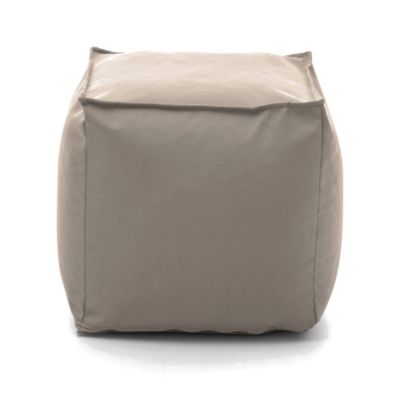 Pouf Aron, Pouf multifonctionnel, Fauteuil relaxant en tissu rembourré, 100% Made in Italy, 45x45h45 cm, Beige
