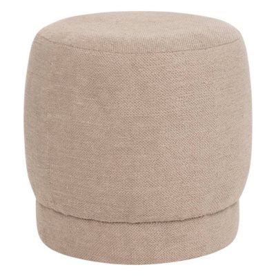 Pouf bouclette Amea gris taupe D39cm - Atmosphera