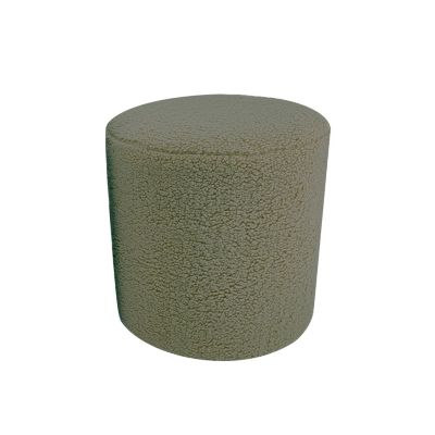 Pouf bouclette rond vert l.33 x H.40cm