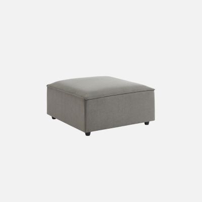 Pouf carré en tissu déperlant  gris clair - SENSE L 91 x l 91 x H44cm