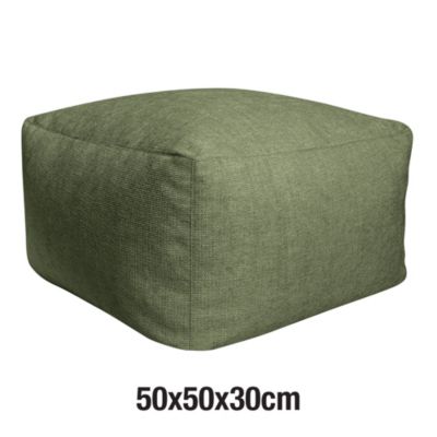 Pouf carré Inaya vert kaki l.50 x H. 30 x P.50 cm JBY Creation