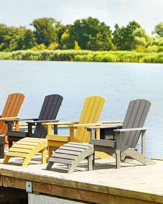 Pouf de jardin ADIRONDACK Gris foncé