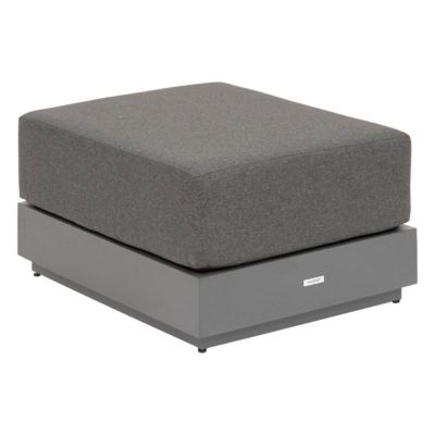 Pouf de jardin Allure graphite en aluminium traité en epoxy - Hespéride