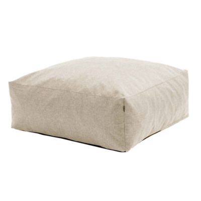 Pouf de jardin tissu polypropylène olefin beige Oviala Mixi