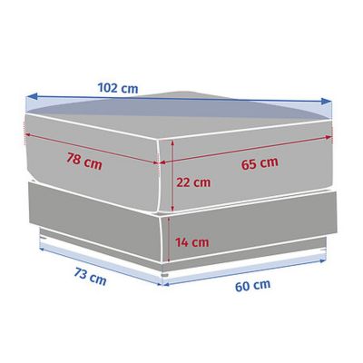 Pouf de jardin "Évasion" avoine aluminium et oléfine - Hespéride