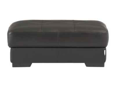 Pouf en cuir METROPOLITAN II - Noir