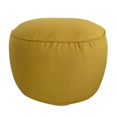 Pouf en feutrine 40 x 40 cm jaune Castorama