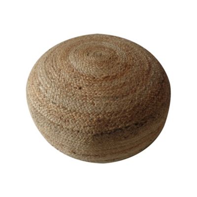 Pouf en jute Ø.40 x H. 30 cm naturel Ornami Castorama