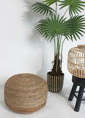 Pouf en jute Ø.50 x H. 35 cm naturel