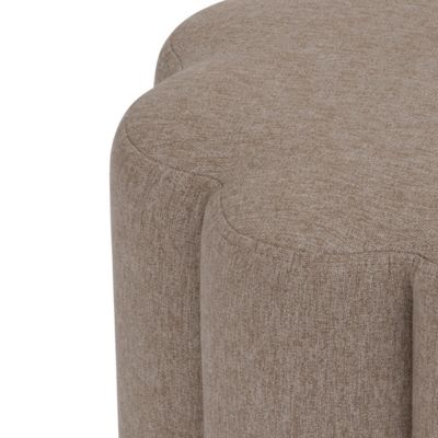 Pouf en Tissu Beige chiné D 38 x H 40 cm