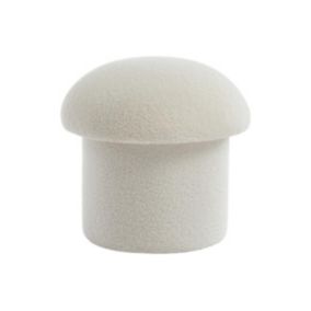 Pouf en tissu bouclette blanc VALEZIO