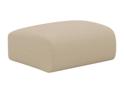 Pouf en tissu texturé beige POGNI de Maison Céphy
