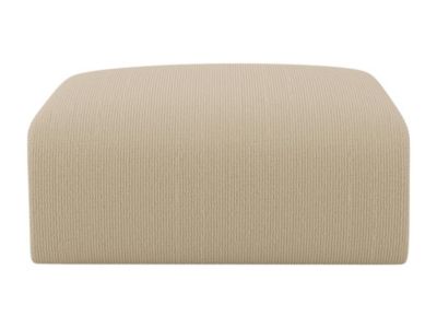 Pouf en tissu texturé beige POGNI de Maison Céphy