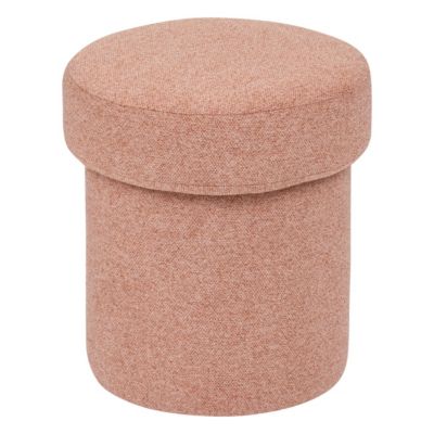 Pouf en tissu texturé Terracotta D. 37 x H. 40 cm