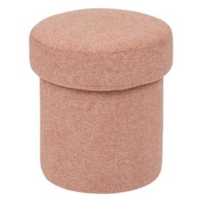 Pouf en tissu texturé Terracotta D. 37 x H. 40 cm