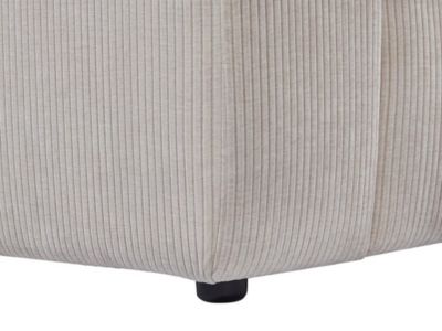 Pouf en velours côtelé beige TIRONO de Maison Céphy
