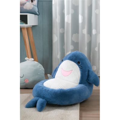 Pouf enfant "Moby" - 45x45cm - Bleu
