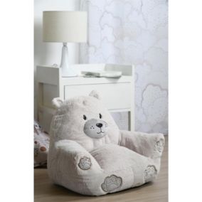 Pouf enfant ours "Jules" - 45x45cm - Beige
