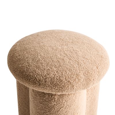 Pouf  entissu beige CARRINGTON