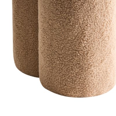 Pouf  entissu beige CARRINGTON
